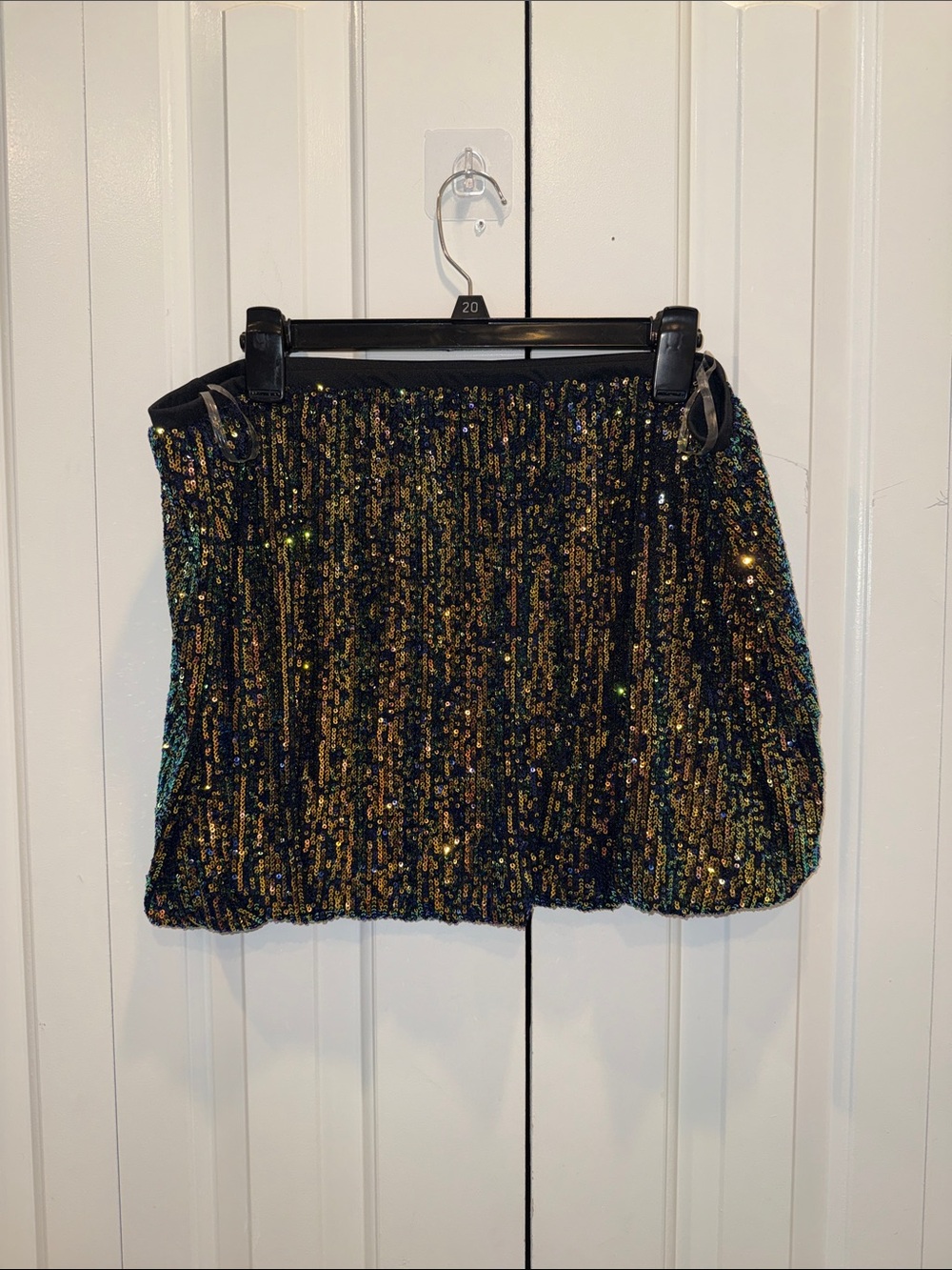 Women's Black Sequin Mini Skirt